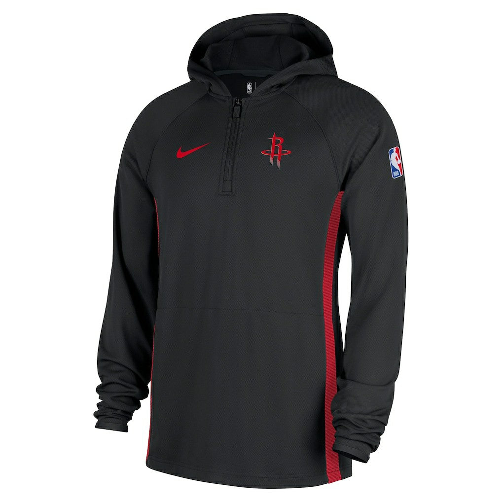 Nike - Houston Rockets Authentic On Court Zone Quarter-Zip Dri-FIT Hoodie Jacket - Black