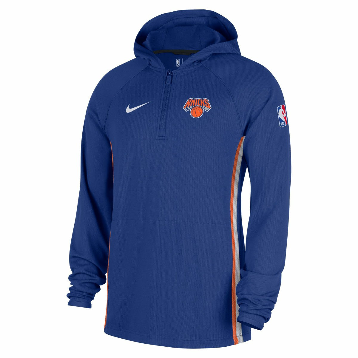 Nike - New York Knicks Authentic On Court Zone Quarter-Zip Dri-FIT Hoodie Jacket - Blue