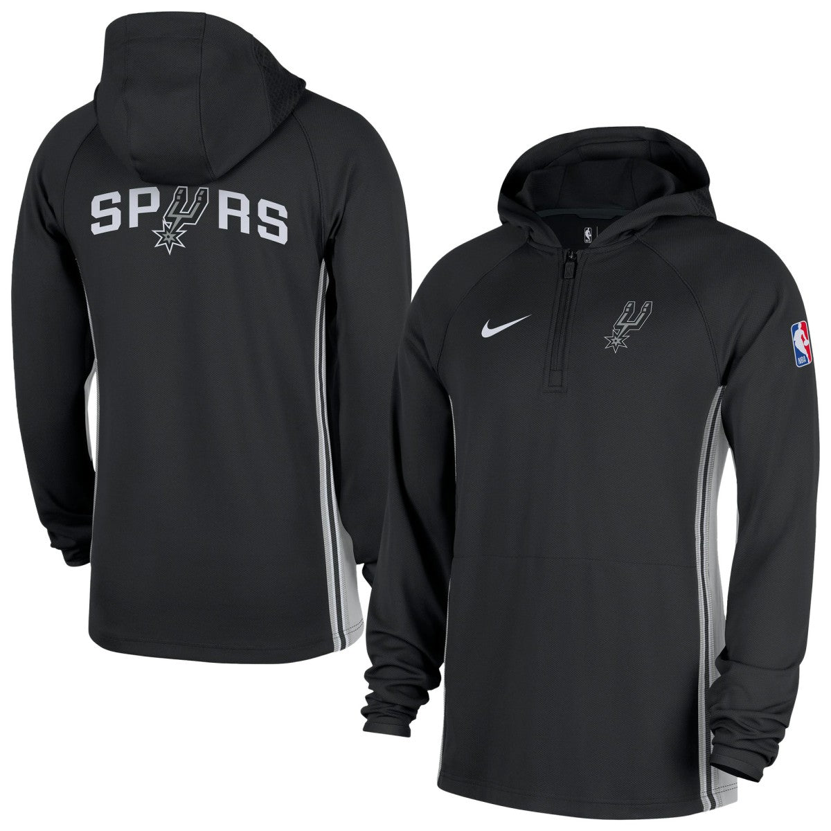 Nike - San Antonio Spurs Authentic On Court Zone Quarter-Zip Dri-FIT Hoodie Jacket - Black