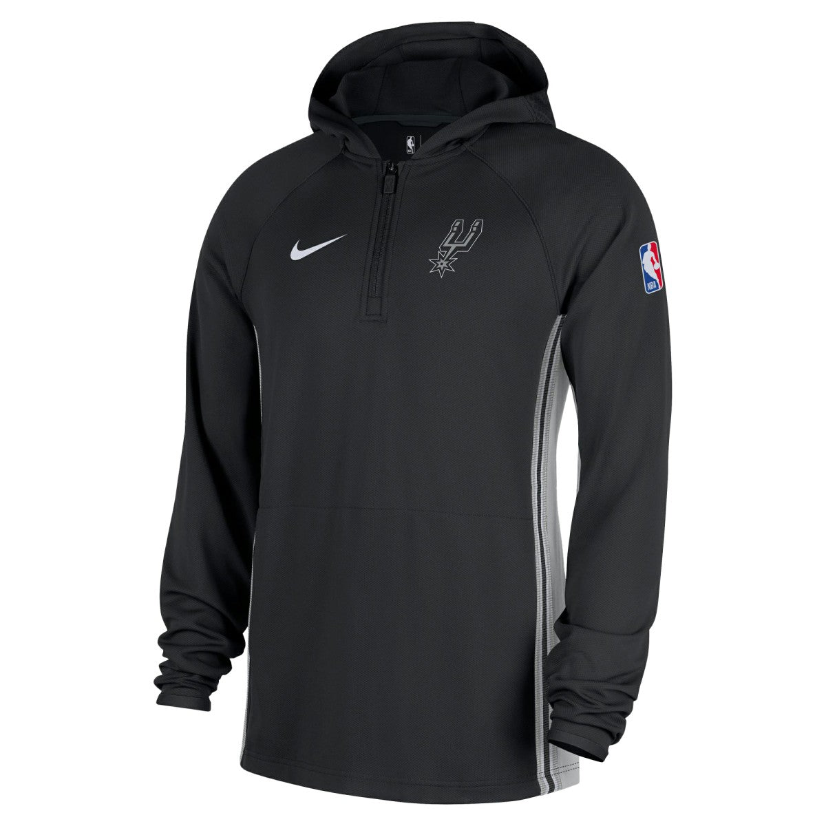 Nike - San Antonio Spurs Authentic On Court Zone Quarter-Zip Dri-FIT Hoodie Jacket - Black