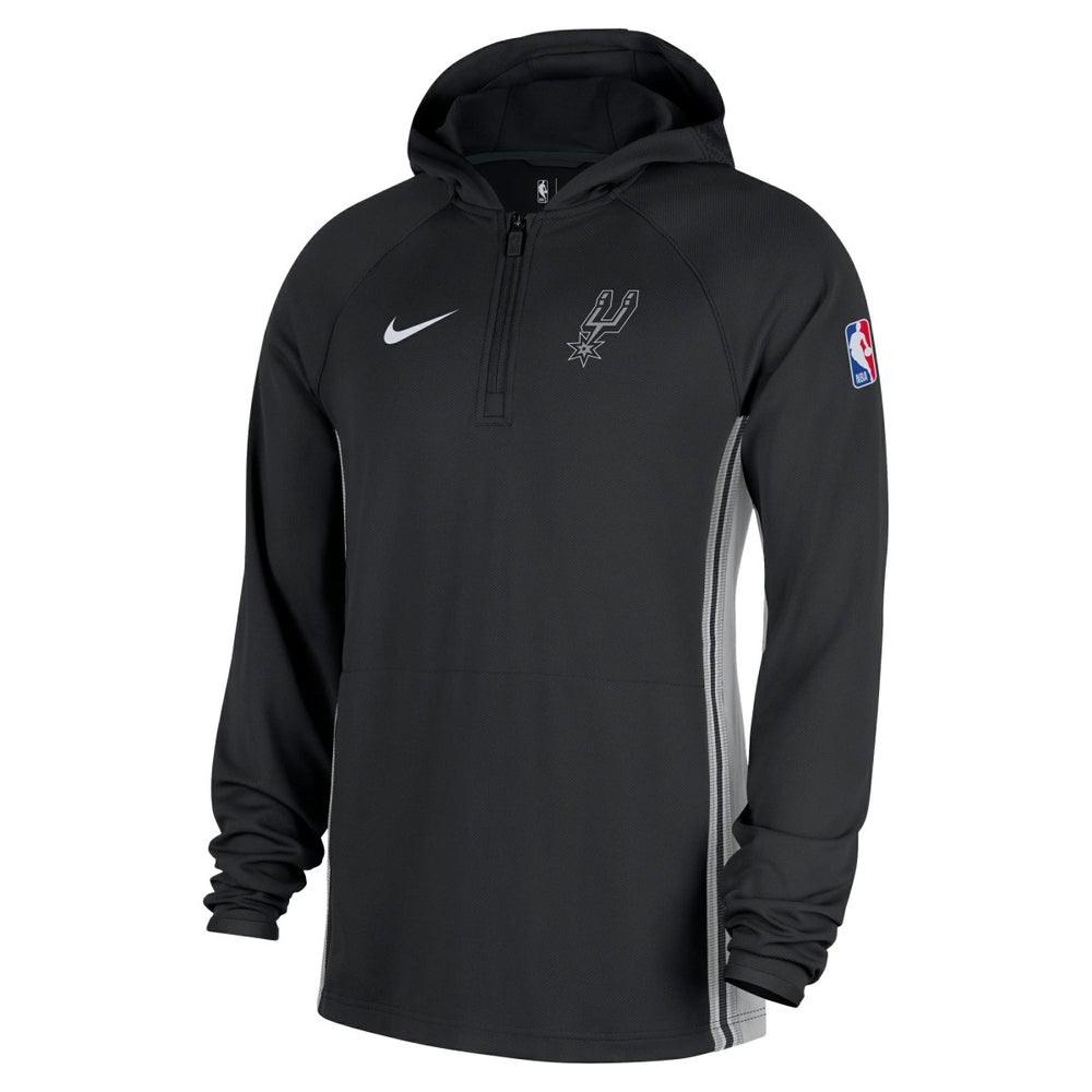 Nike - San Antonio Spurs Authentic On Court Zone Quarter-Zip Dri-FIT Hoodie Jacket - Black