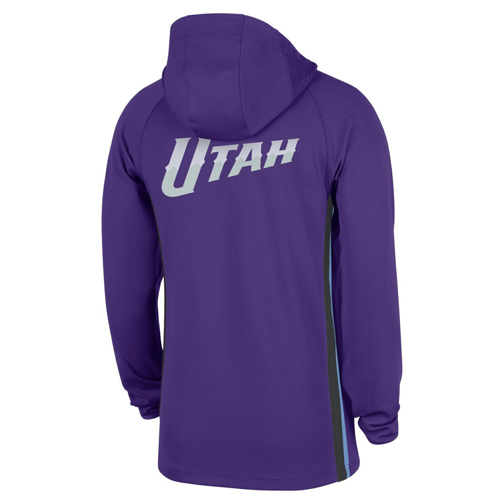 Nike - Utah Jazz Authentic On Court Zone Quarter-Zip Dri-FIT Hoodie Jacket - Purple
