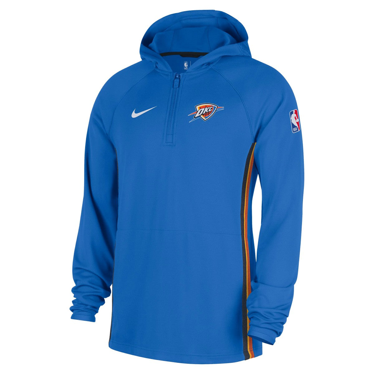 Nike - Oklahoma City Thunder Authentic On Court Zone Quarter-Zip Dri-FIT Hoodie Jacket - Blue