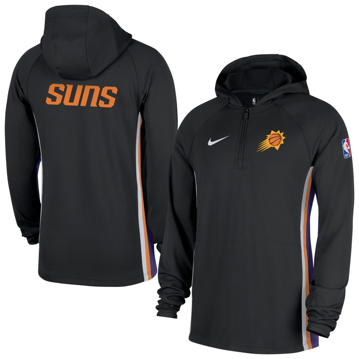 Nike - Phoenix Suns Authentic On Court Zone Quarter-Zip Dri-FIT Hoodie Jacket - Black