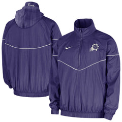 Nike - Phoenix Suns Courtside Windrunner Woven Half-Zip Hooded Jacket - Purple
