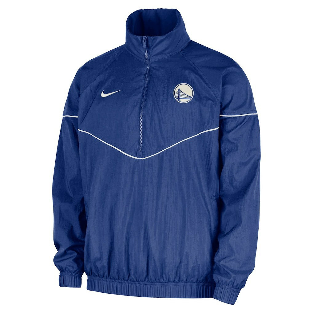 Nike - Golden State Warriors Courtside Windrunner Woven Half-Zip Hooded Jacket - Royal