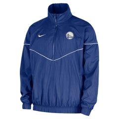 Nike - Golden State Warriors Courtside Windrunner Woven Half-Zip Hooded Jacket - Royal