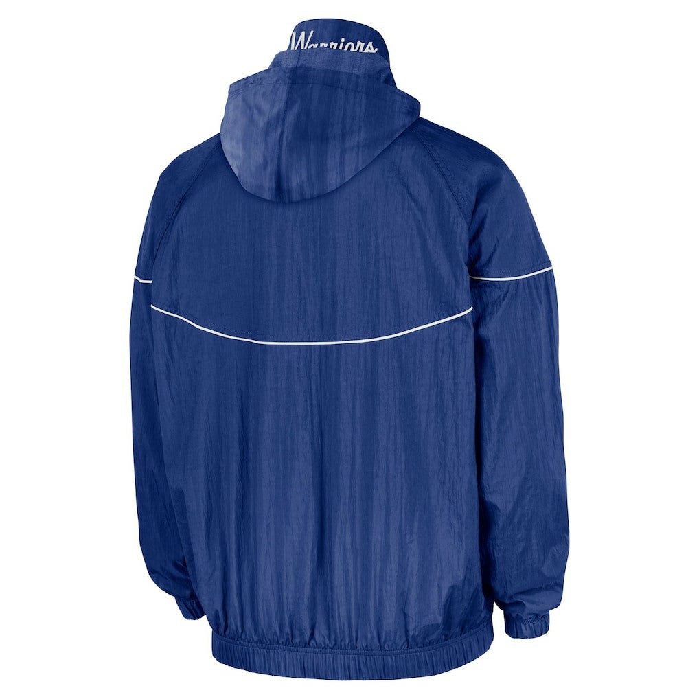 Nike - Golden State Warriors Courtside Windrunner Woven Half-Zip Hooded Jacket - Royal