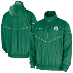 Nike - Boston Celtics Courtside Windrunner Woven Half-Zip Hooded Jacket - Kelly Green