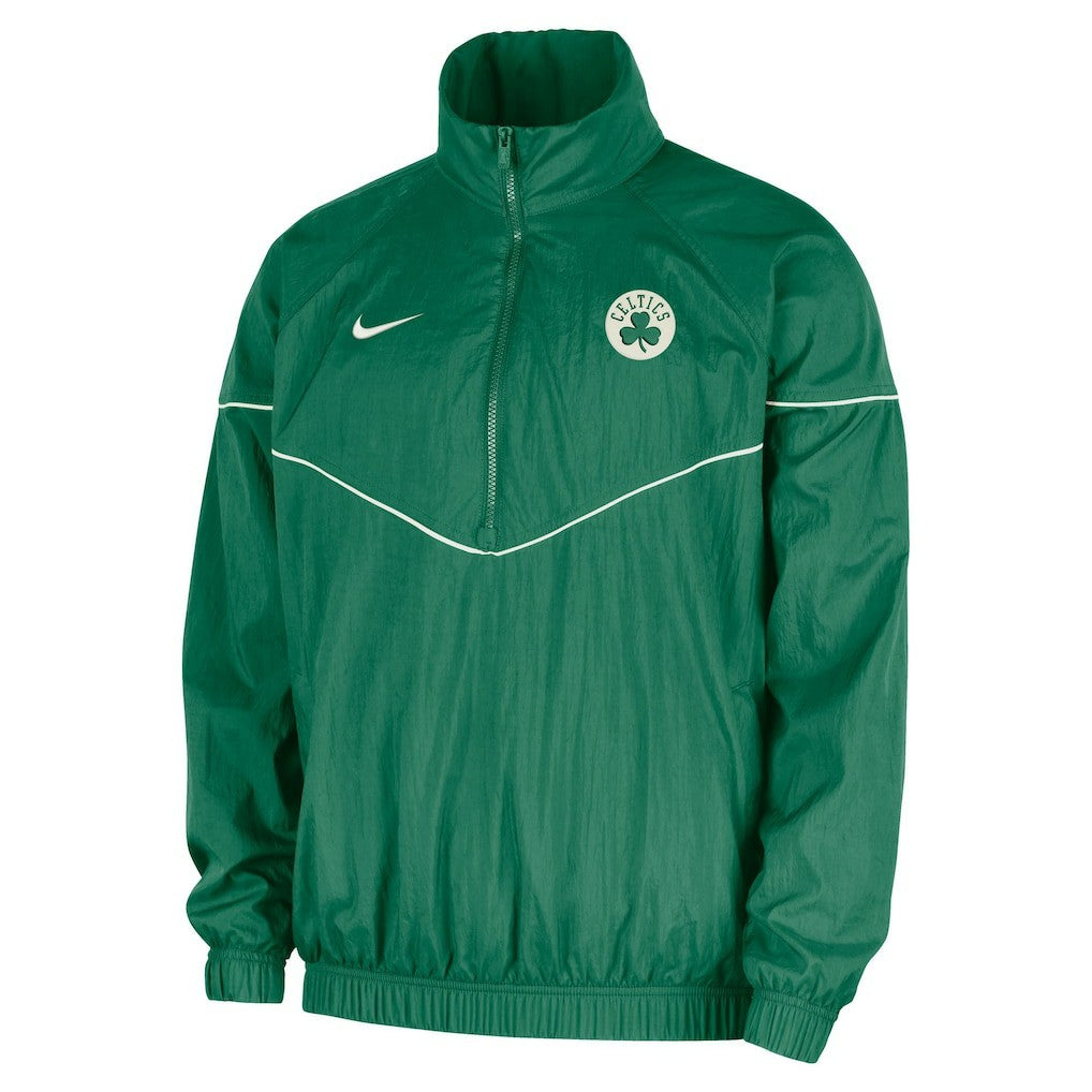 Nike - Boston Celtics Courtside Windrunner Woven Half-Zip Hooded Jacket - Kelly Green