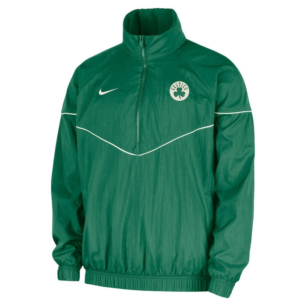 Nike - Boston Celtics Courtside Windrunner Woven Half-Zip Hooded Jacket - Kelly Green