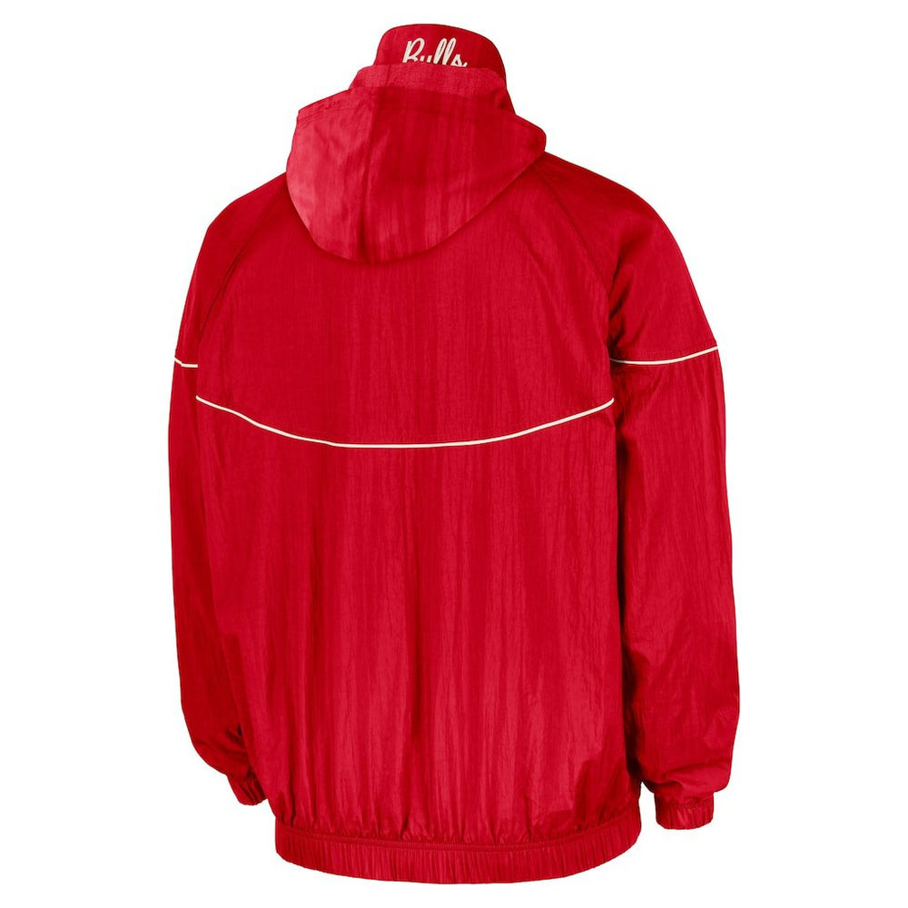Nike - Chicago Bulls Courtside Windrunner Woven Half-Zip Hooded Jacket - Red