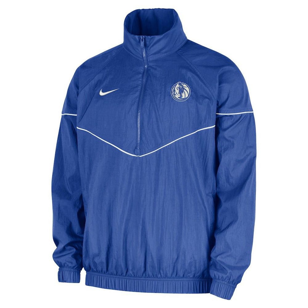 Nike - Dallas Mavericks Courtside Windrunner Woven Half-Zip Hooded Jacket - Blue