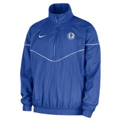 Nike - Dallas Mavericks Courtside Windrunner Woven Half-Zip Hooded Jacket - Blue