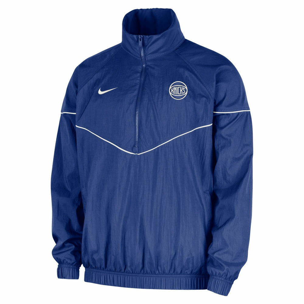 Nike - New York Knicks Courtside Windrunner Woven Half-Zip Hooded Jacket - Blue