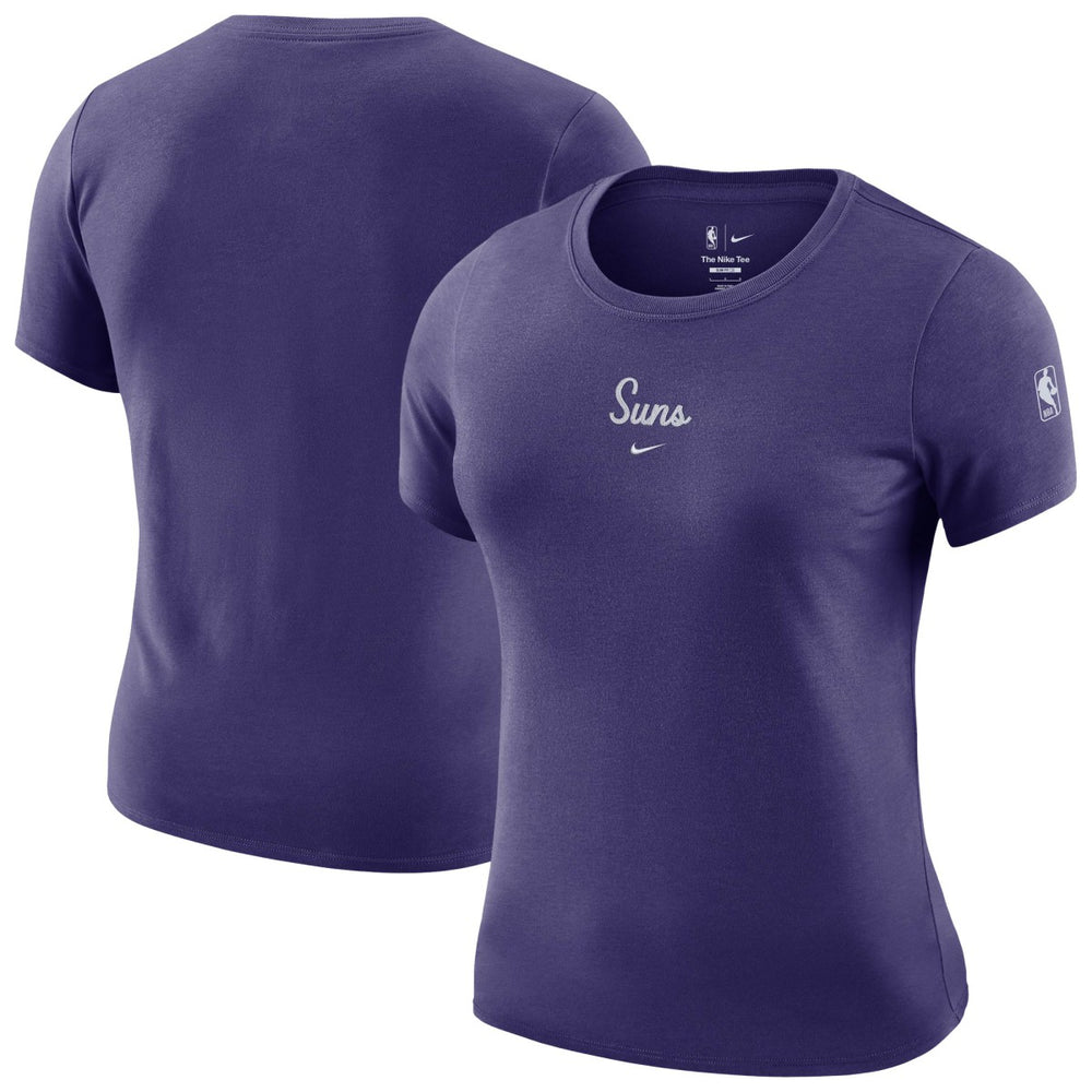 Nike - Phoenix Suns Women's Courtside Modest Cropped Tri-Blend T-Shirt - Purple