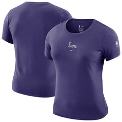 Nike - Phoenix Suns Women's Courtside Modest Cropped Tri-Blend T-Shirt - Purple