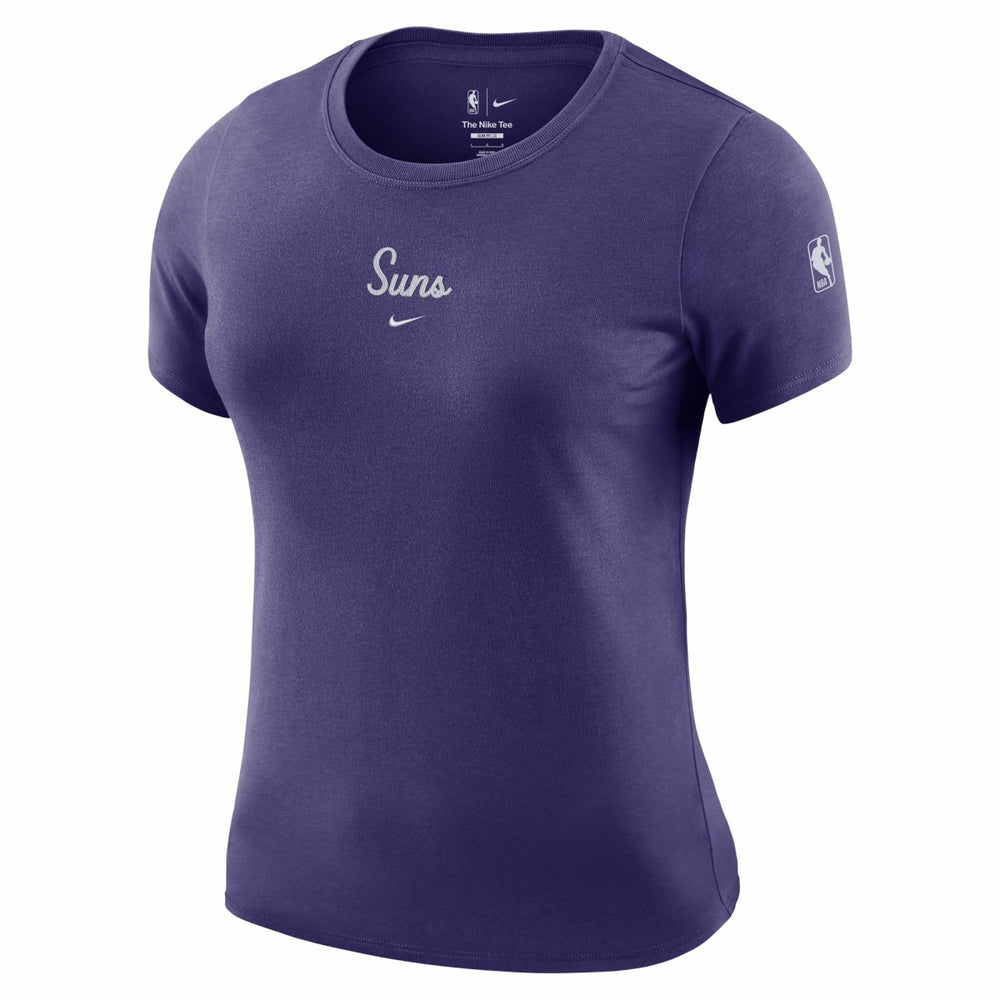 Nike - Phoenix Suns Women's Courtside Modest Cropped Tri-Blend T-Shirt - Purple