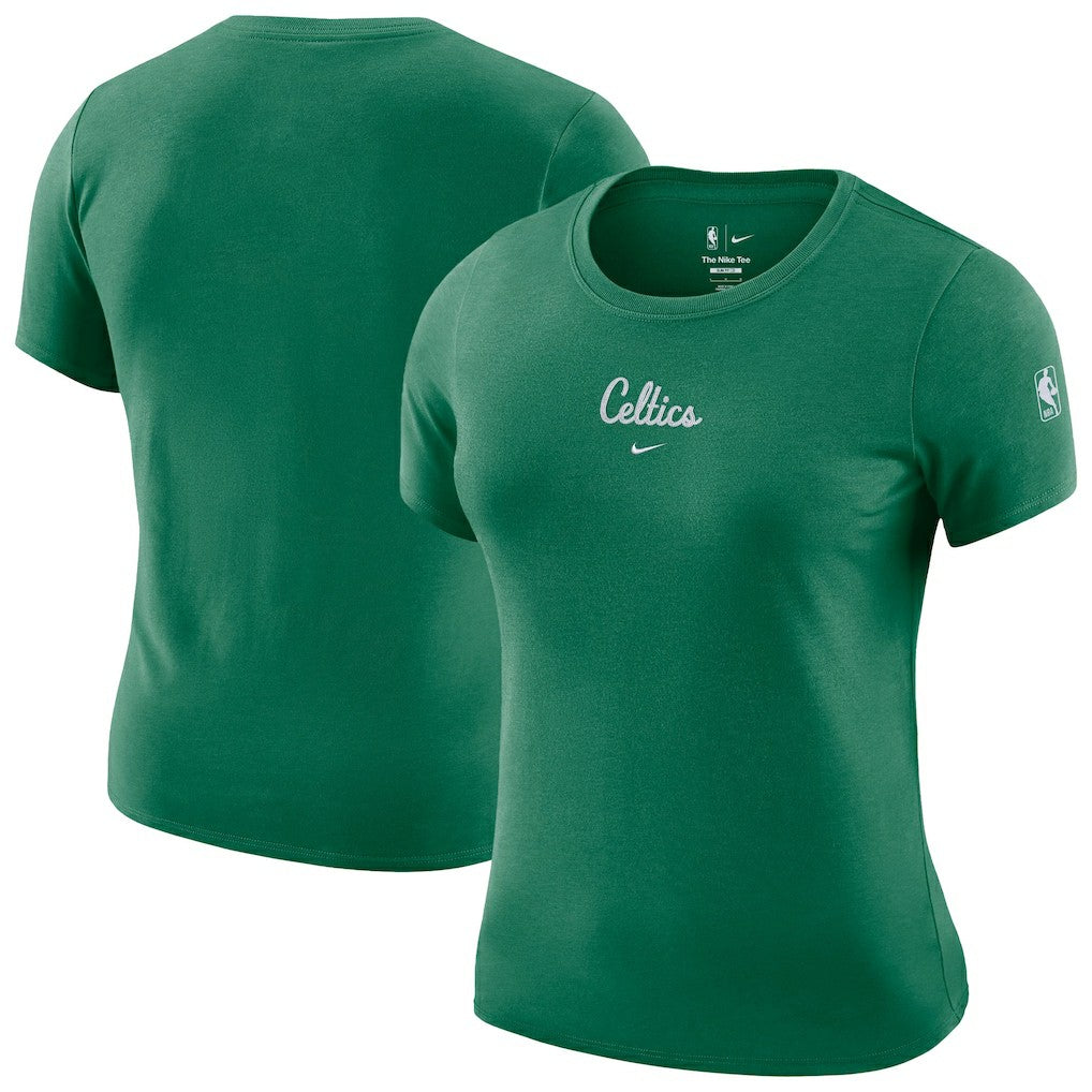 Nike - Boston Celtics Women's Courtside Modest Cropped Tri-Blend T-Shirt - Kelly Green