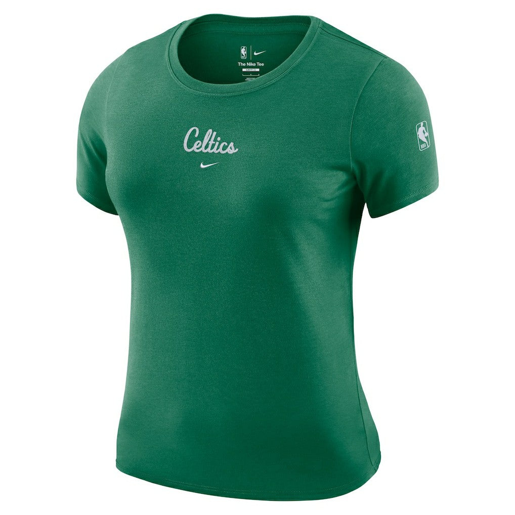 Nike - Boston Celtics Women's Courtside Modest Cropped Tri-Blend T-Shirt - Kelly Green