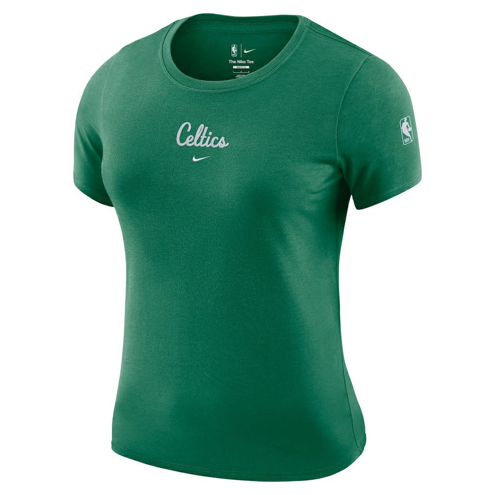 Nike - Boston Celtics Women's Courtside Modest Cropped Tri-Blend T-Shirt - Kelly Green