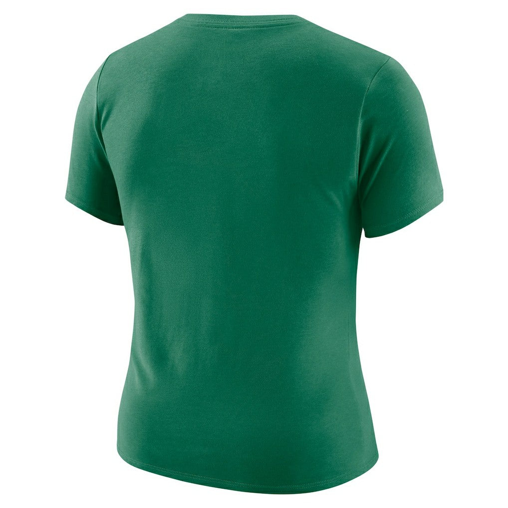 Nike - Boston Celtics Women's Courtside Modest Cropped Tri-Blend T-Shirt - Kelly Green