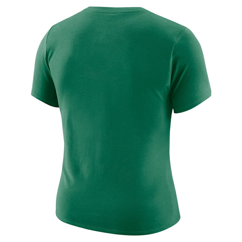 Nike - Boston Celtics Women's Courtside Modest Cropped Tri-Blend T-Shirt - Kelly Green