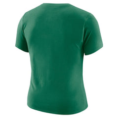 Nike - Boston Celtics Women's Courtside Modest Cropped Tri-Blend T-Shirt - Kelly Green