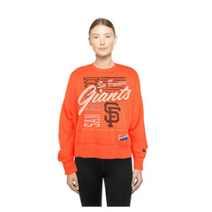 San Francisco Giants New Era Women's Boxy Mineral Wash Dolmen Sleeve Cropped Sweatshirt Lifestyle