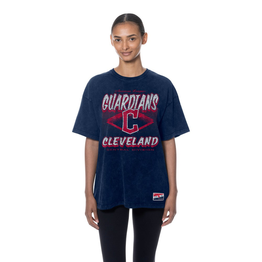 Cleveland Guardians New Era Women's Mineral Wash Oversized T-Shirt discount