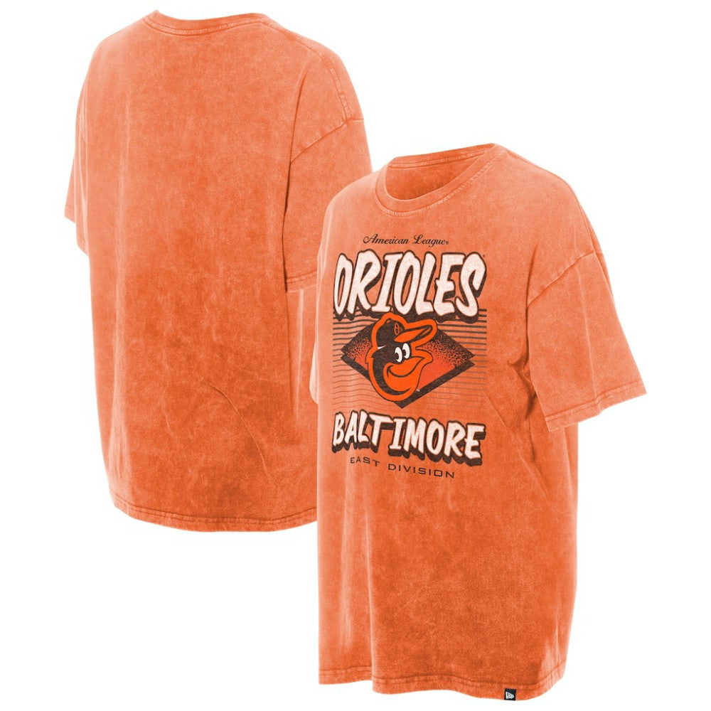 Baltimore Orioles New Era Women's Mineral Wash Oversized T-Shirt Lifestyle