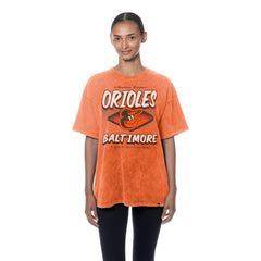 Baltimore Orioles New Era Women's Mineral Wash Oversized T-Shirt Lifestyle