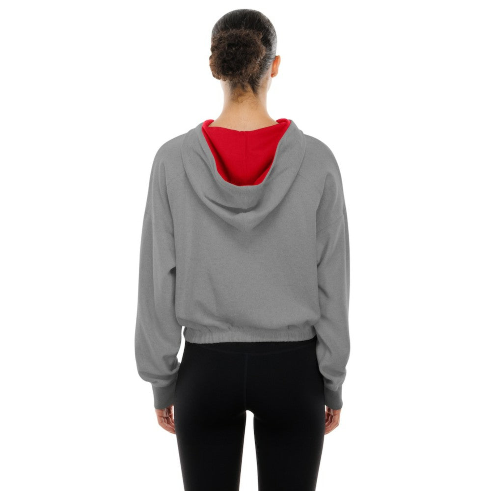 Philadelphia Phillies New Era Women's Reversed Out French Terry Quarter-Zip Banded Crop Hoodie Near Me
