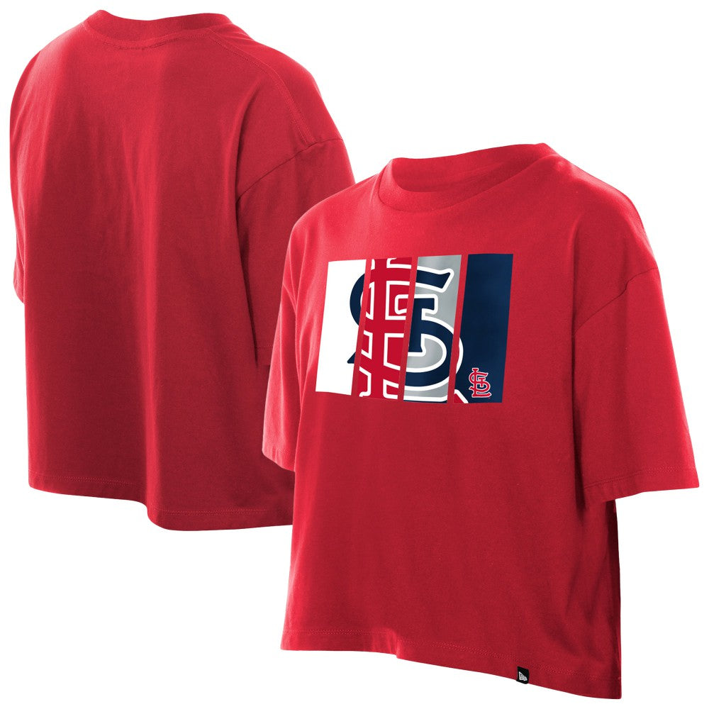 St. Louis Cardinals New Era Women's Boxy Foil Logo T-Shirt Online