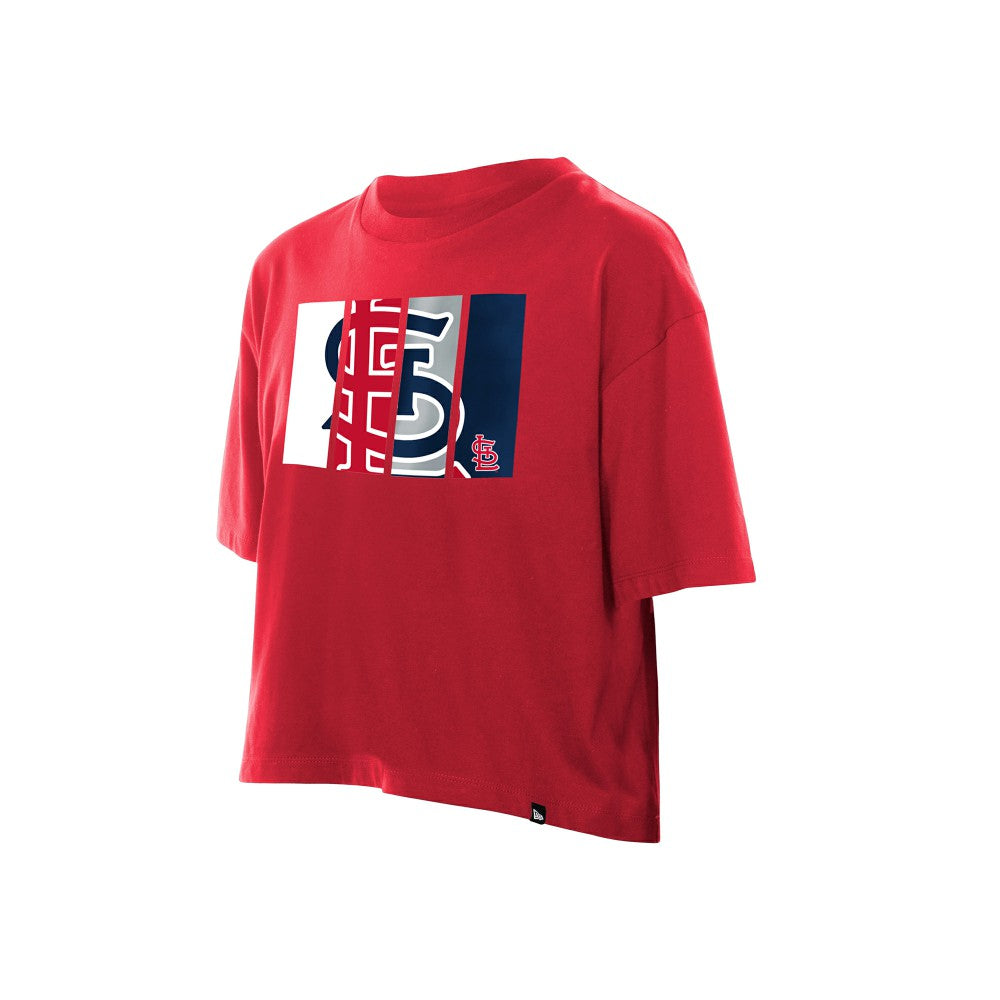St. Louis Cardinals New Era Women's Boxy Foil Logo T-Shirt Online