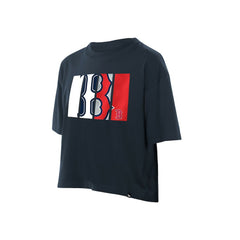 Boston Red Sox New Era Women's Boxy Foil Logo T-Shirt for sale