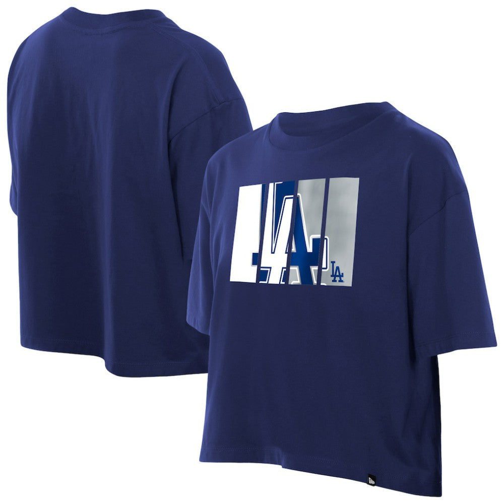 Los Angeles Dodgers New Era Women's Boxy Foil Logo T-Shirt Online