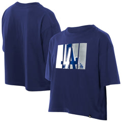 Los Angeles Dodgers New Era Women's Boxy Foil Logo T-Shirt Online