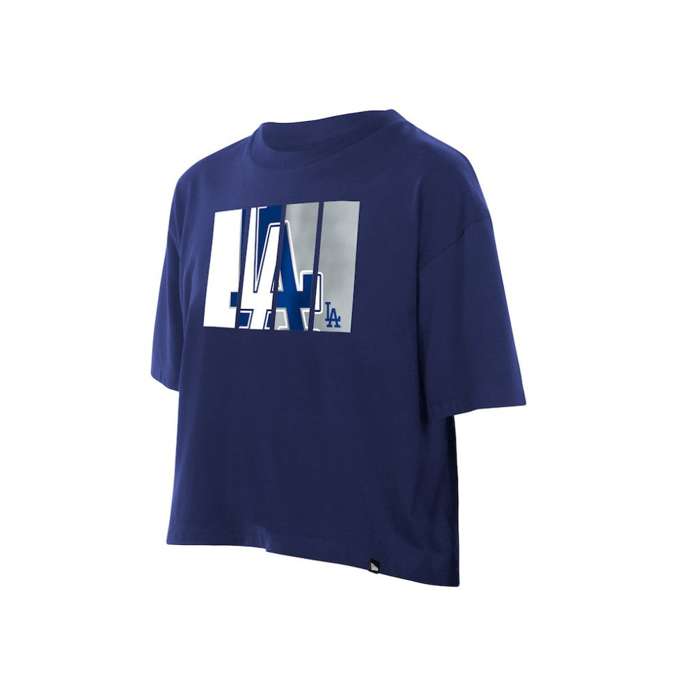 Los Angeles Dodgers New Era Women's Boxy Foil Logo T-Shirt Online