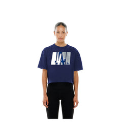 Los Angeles Dodgers New Era Women's Boxy Foil Logo T-Shirt Online