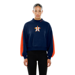 Houston Astros New Era Women's Mock Neck Balloon Sleeve Sweatshirt for sale