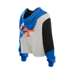 New York Mets New Era Women's Upcycled Color Block Cropped Boxy Hoodie Online