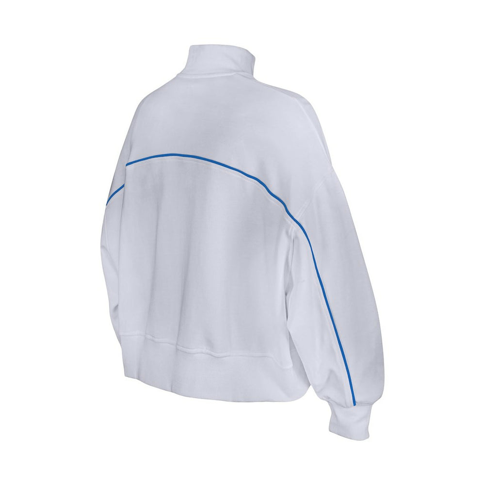 New Era Buffalo Bills Female Adult White Functional Fandom Quarter-Zip Sweatshirt - NFL