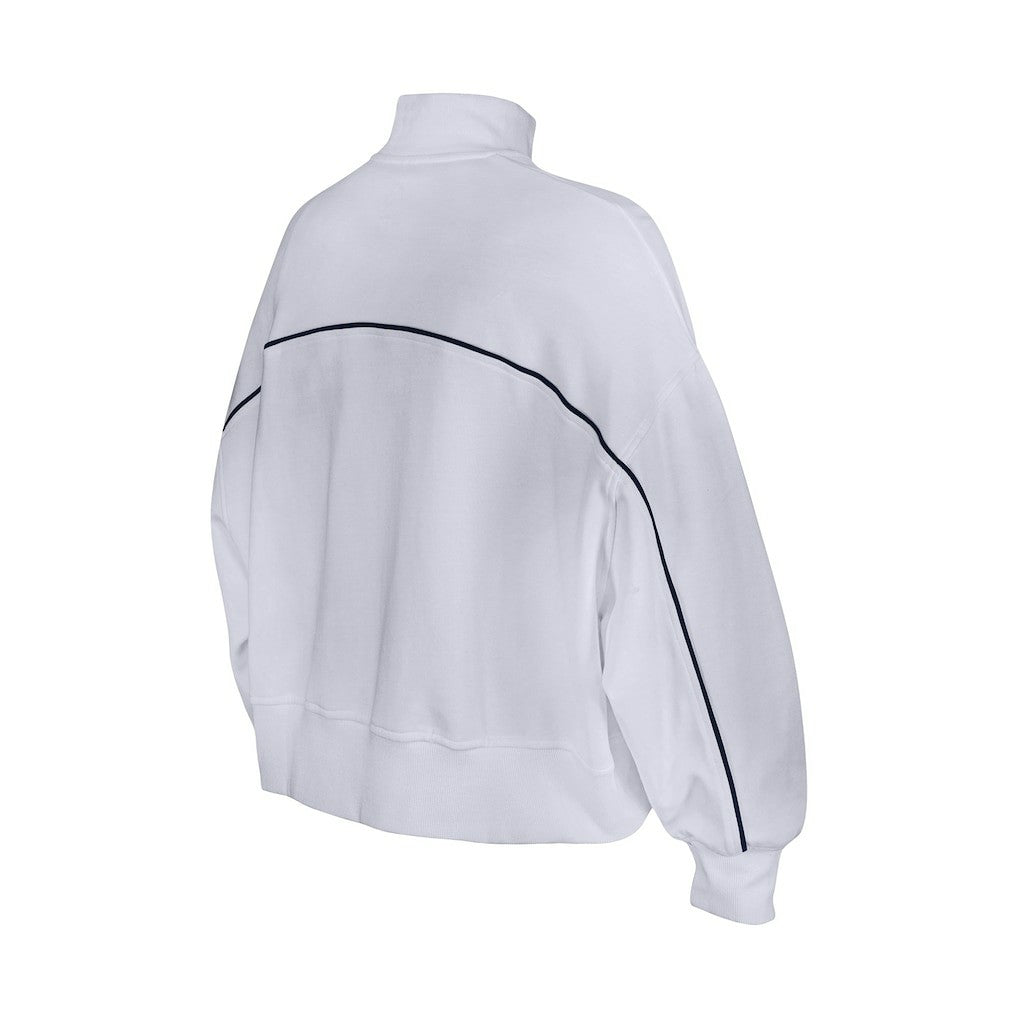 New Era Denver Broncos Female Adult White Functional Fandom Quarter-Zip Sweatshirt - NFL