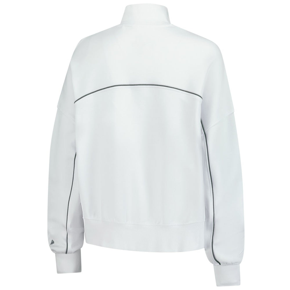 New Era Green Bay Packers Female Adult White Functional Fandom Quarter-Zip Sweatshirt - NFL