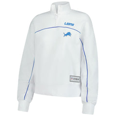 New Era Detroit Lions Female Adult White Functional Fandom Quarter-Zip Sweatshirt - NFL
