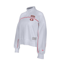 New Era San Francisco 49ers Female Adult White Functional Fandom Quarter-Zip Sweatshirt - NFL