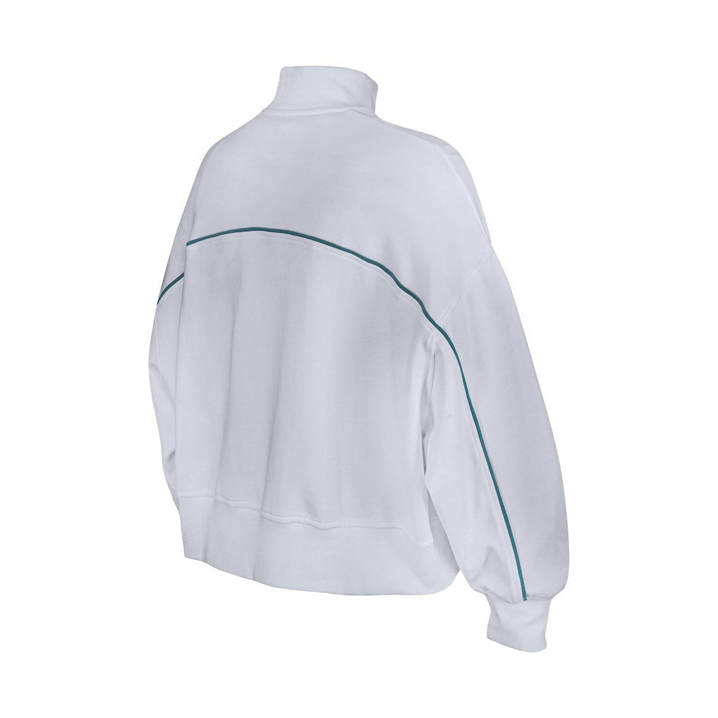 New Era Philadelphia Eagles Female Adult White Functional Fandom Quarter-Zip Sweatshirt - NFL
