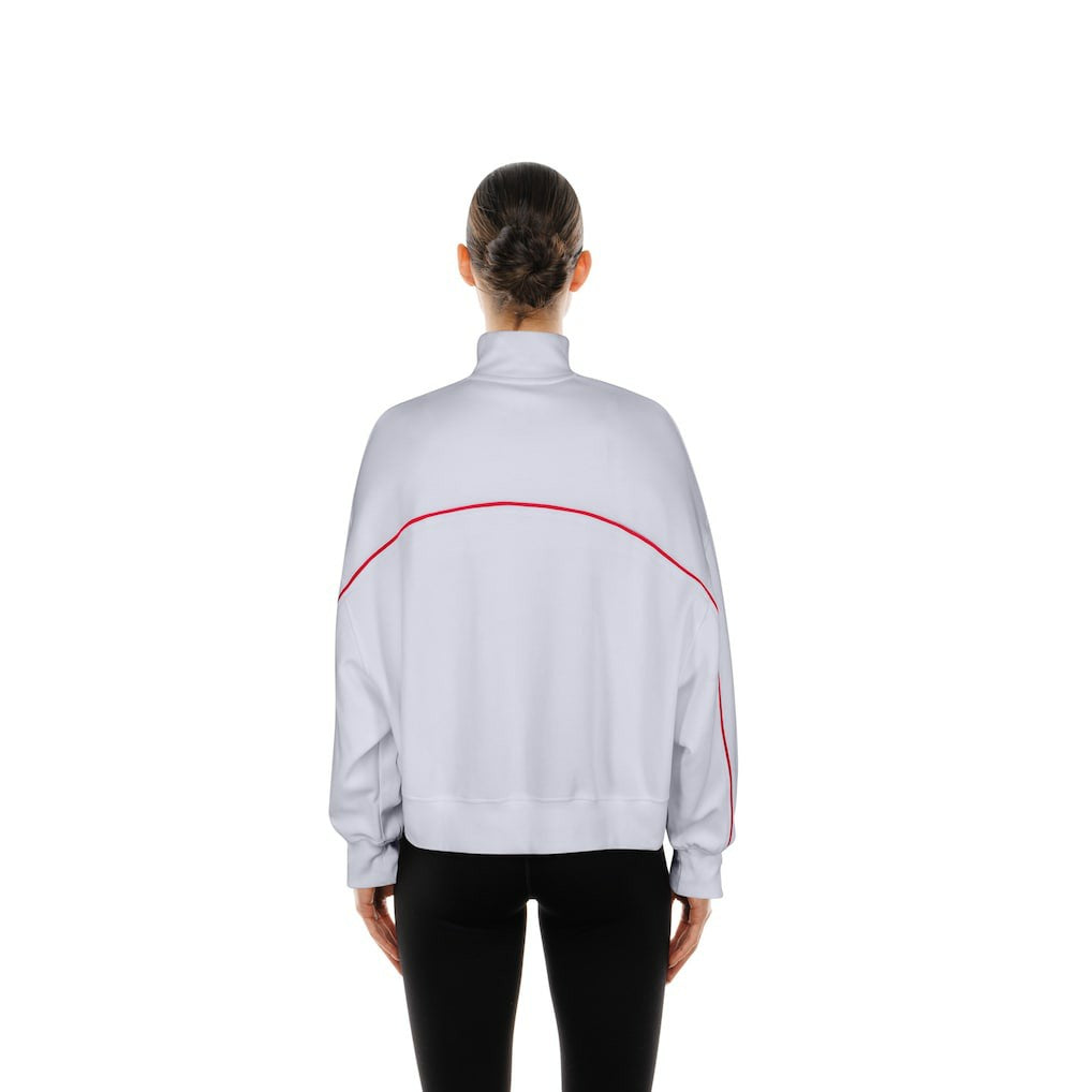 New Era Kansas City Chiefs Female Adult White Functional Fandom Quarter-Zip Sweatshirt - NFL