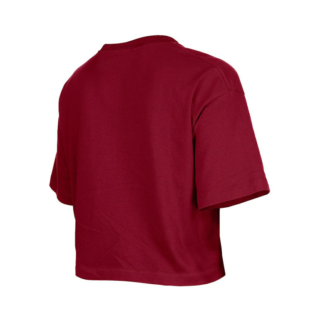 Washington Commanders New Era Girl's Flip Sequin Boxy T-Shirt Burgundy - NFL
